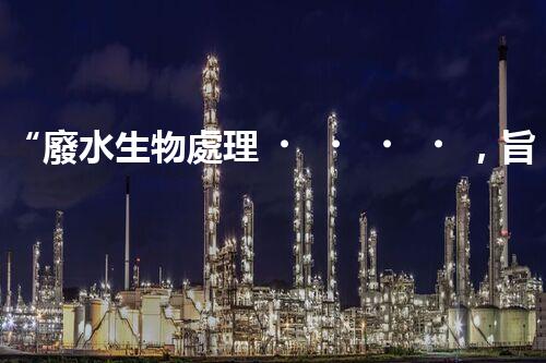 “廢水生物處理，旨在凈化水源，守護(hù)碧水藍(lán)天”
